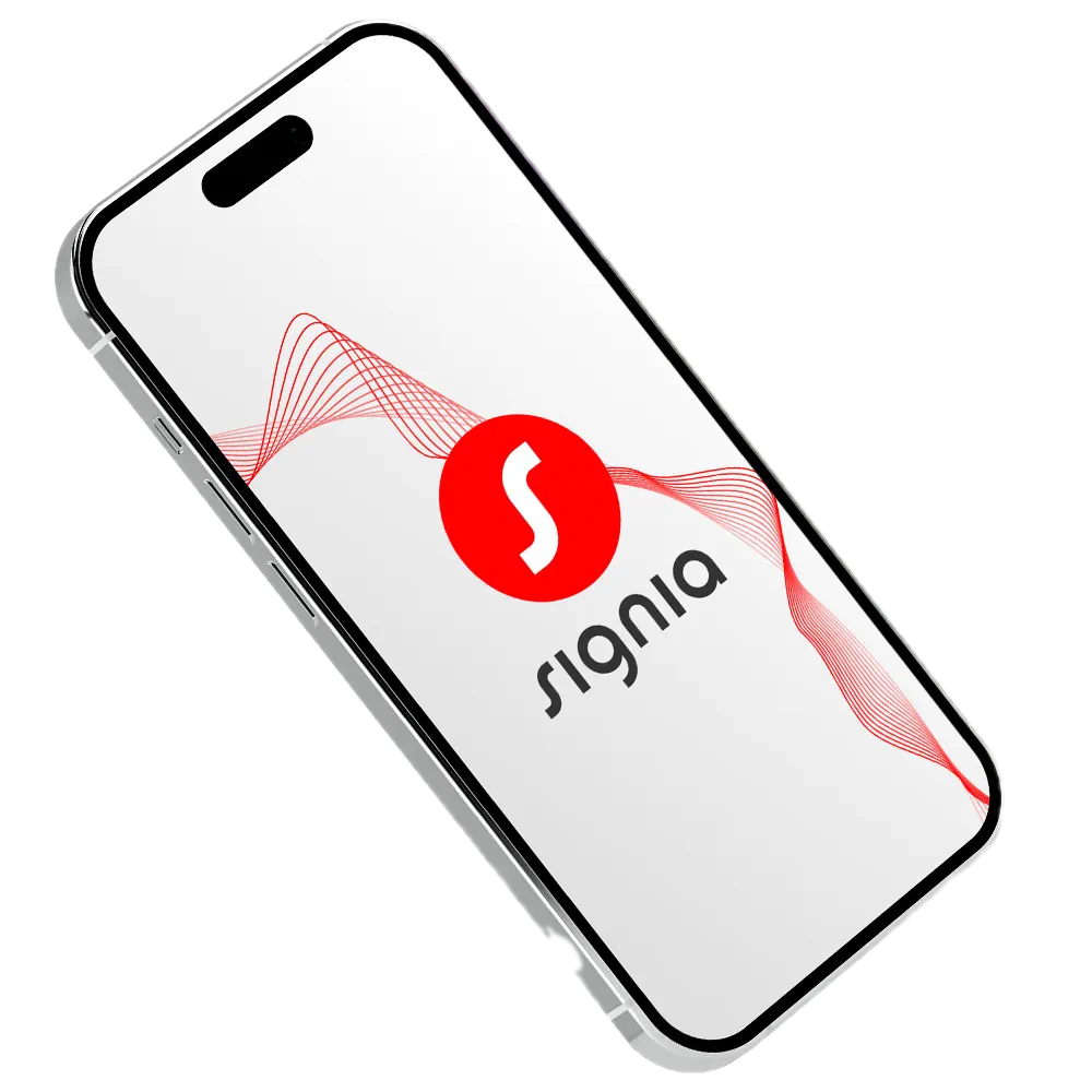 Signia App on Smartphone